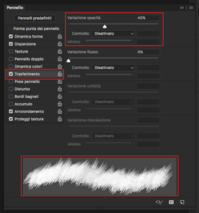 Trasferimento pennello photoshop